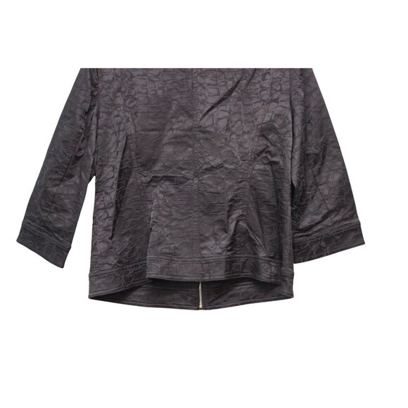 St John Full Zip Jacket Size 14 Black Jacquard Career Old Money Quiet Luxury - Picture 9 of 11